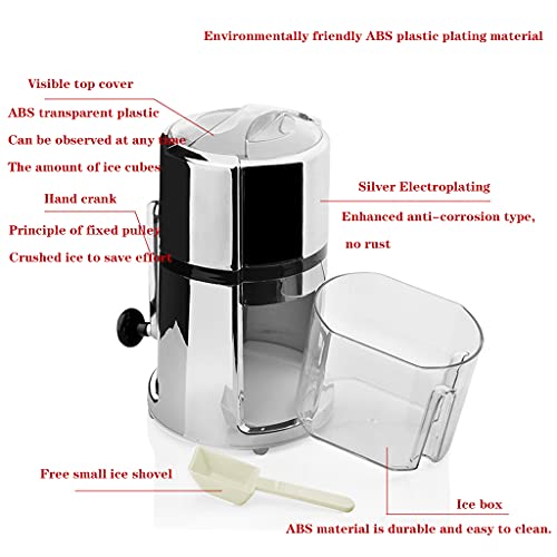 QINGZHUO Eiscrusher Manuell,für Kalten Alkohol,Manueller Eisbrecher-Drehgriff,Cocktail-Eisbrecher. – Bild 4