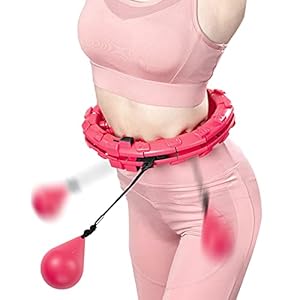 LucaSng-Weighted-Hula-Hoops-for-Adults-24-Knots-Adjustable-52-Inches-Smart-Hula-Hoops-for-Adults-Exercise-Weighted-360-Degree-Abdomen-Massage-Weighted-Hula-Hoop-Fitness-Hoop-Smart-Hula-Hoop-Fitness LucaSng Weighted Hula Hoops for Adults, 24 Knots Adjustable 52 Inches Smart Hula Hoops for Adults Exercise Weighted 360…