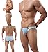 YuKaiChen Men's Briefs Underwear Low Rise Sexy Ice Silk Bikini Briefs 6 Pack Mixed Color US M+(Tag CN 2XL)