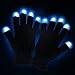 Badalink LED Gloves Light Up Gloves 3 Colors 6 Modes Light Show Flashing Finger Rave Gloves for Clubbing Christmas Party Dance