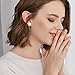 AllenCOCO 18K Gold Plated Black Rose Flower Stud Earrings for Women