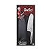 Guy Fieri Signature Stainless Steel Rocking Santoku Knife with Sheath (7-Inch, Black)
