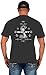 JH Design Men's Shelby Cobra T-Shirt Short Sleeve Charcoal Gray Shirt (X-Large, Gray)