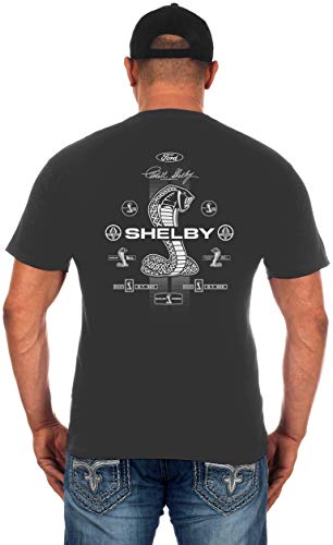 JH Design Men's Shelby Cobra T-Shirt Short Sleeve Charcoal Gray Shirt (X-Large, Gray) - Thumbnail 2