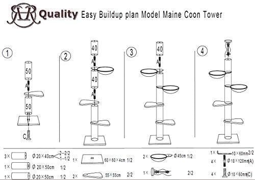 Rhrquality Cat Tree For Large Cats Maine Coon Tower Dark Grey Floor To Ceiling Height Xxl Extra Big Breed Trees Scratch Post And Adult Towers Furniture Scratcher Activity Centre Amazon Co Uk Pet Supplies