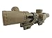 Monstrum Tactical 1-4x20 Rifle Scope with Rangefinder Reticle and Offset Reversible Scope Rings (Flat Dark Earth/Flat Dark Earth Rings)
