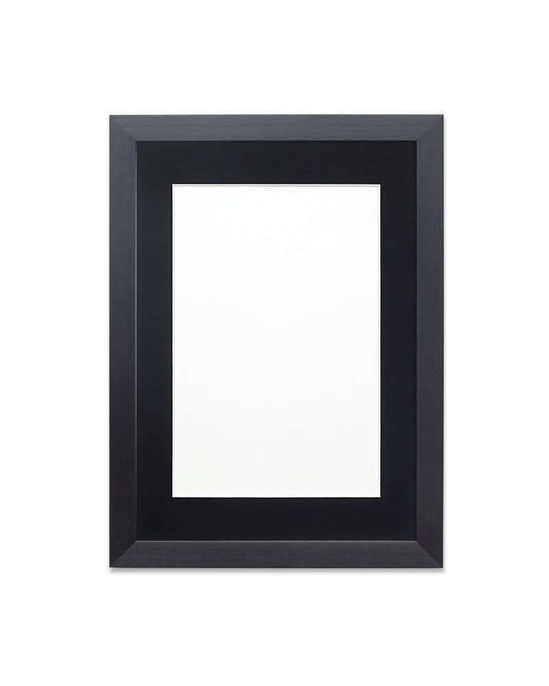 Memory Box Rainbow Color Range Picture/Photo/Poster frame with Mount- With a High Clarity Styrene Shatterproof Perspex Sheet- Black Frame with Black Mount- A3 for A4 pictures