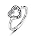 BISAER 925 Sterling Silver Mini Mouse Ring with Cubic Zirconia Fashion Ring for Girls Womens Size 7 to 8