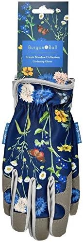 Burgon & Ball RHS British Meadow Blue Gardening Gloves Cushion Palm One Size Machine Washable - Image 5