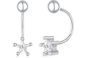 CHAKRA HEALING REIKI CHR Cubic Zirconia Star Earrings Jackets Simple Star Studs Earrings Jewelry Screw Ball Front Ear Piercing for Women