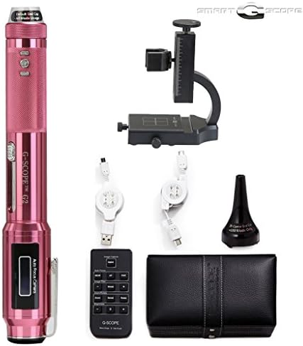[GENIETECH] SMART G-SCOPE 10X-250X LED Lighted Auto Focus Digital Microscope &amp; Telescope High Precision Stand Package - 8 Colors (G2: Pink)