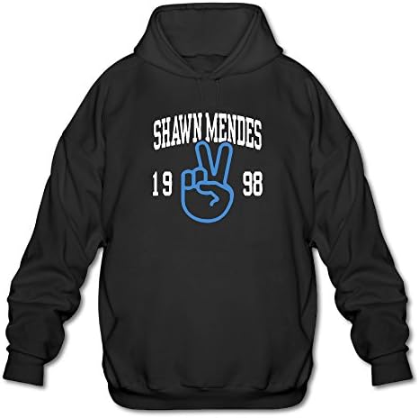 PHOEB Mens Sportswear Drawstring Hoodie Sweatshirt,Shawn 1998 Mendes Black XX-Large