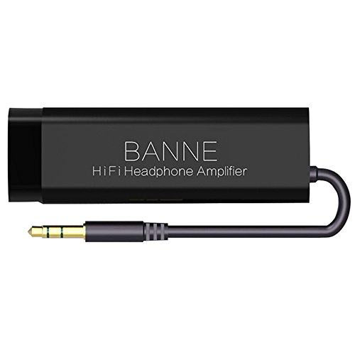 Headphone Amplifier, Banne SD05 PLUS Portable Headphone Amp,Improve Sound Quality Phone Amp For Smartphone, Car, Speaker (Black)