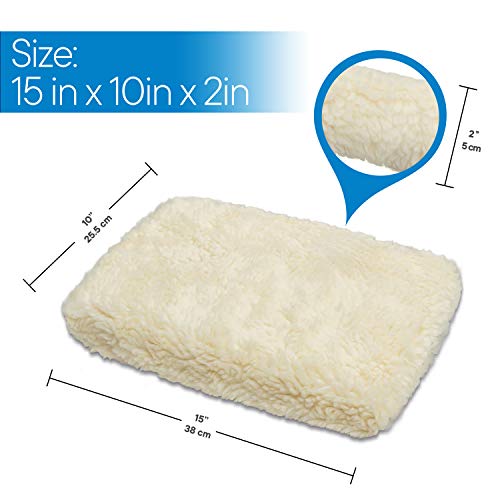 RMS Knee Walker Pad Cover Plush Synthetic Faux Sheepskin Scooter Seat