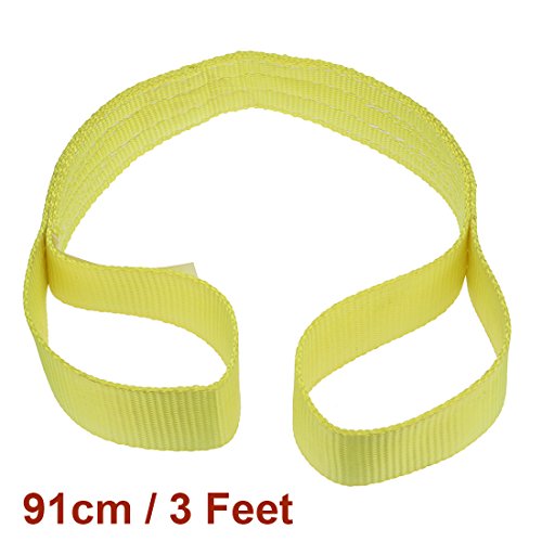 uxcell Lifting Web Strap 2" x 3', 4400lbs Capacity, Eye to Eye for Moving Towing Hoisting Work Gear
