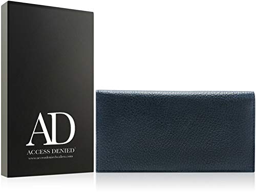 Genuine Leather Checkbook Cover For Women & Men - Checkbook Holder Check Book Covers For Duplicate Checks Card Wallet RFID - Thumbnail 7