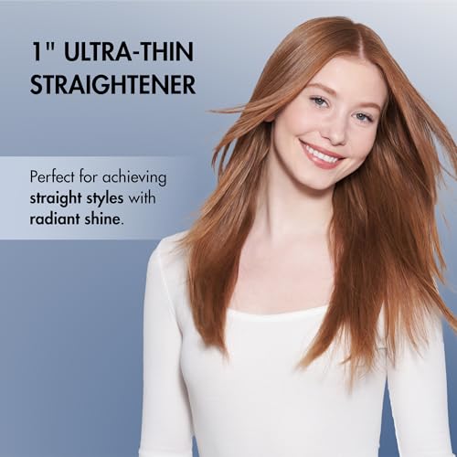 BaBylissPRO Nano Titanium Ultra-Thin 1-Inch Flat Iron Hair Straightener, 5-Inch Extended Plates for Faster Straightening, for All Hair Types