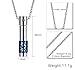 VNOX Stainless Steel Cylinder Urn Pendant Necklace for Memorial Human Being Cremation Ashes,Blue