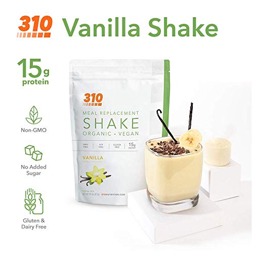 310 Nutrition Vegan Organic Plant Powder and Meal Replacement Shake