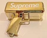 Rapid$Gun Money Gun Chrome Gold Toy | Make it Rain Real Money Dispenser | Dollar Shooter | Paper Money Spray | Money Gun + 100 Prop Money (Chrome Gold)