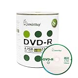 Smart Buy 100 Pack DVD-R 4.7gb 16x Logo Blank Data Video Movie Recordable Disc, 100 Disc 100pk