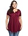 Women Plus Size Tunic Tops Short Sleeve Shirts Tees
