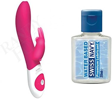 The Rotating Rabbit Rechargeable-Hot Pink 8" + Free Lube
