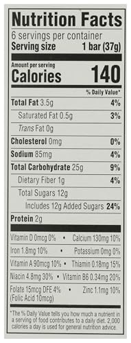 365 BY WHOLE FOODS MARKET, ORGANIC APPLE CEREAL BAR 6 COUNT, 7.8 OUNCE