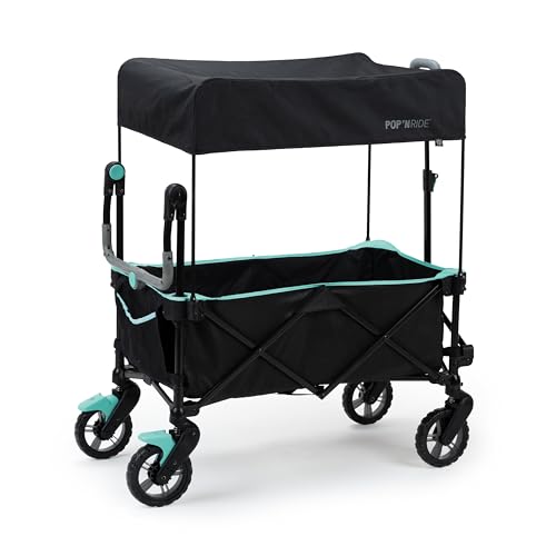INGENUITY INGENUITY POP ‘N RIDE LIGHTWEIGHT STROLLER WAGON – FACE-TO-FACE SEATS FOR 2 WITH 3-POINT HARNESSES & SUN CANOPY