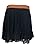 eVogues Women's Lace Hem Chiffon Mini Skirt Black