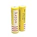 Lcyyo@ 12pcs 18650 3.7V Li-ion Rechargeable Batteries for Led Flashlight Torch Headlamp, Electric Device (Yellow)