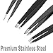 Tweezers Set 4-Piece Professional Stainless Steel Tweezers Great Precision for Facial Hair, Ingrown Hair, Splinter, Blackhead and Tick Remover Best Precision Eyebrow and Splinter Ingrown Hair Remova