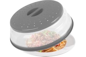 Microwave Splatter Cover, Collapsible Microwave Cover for Food, Vented Microwave Lid with Hook Hole, Vegetable Fruit Colander
