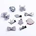 KOONY Baby Girls Hair Clips Hair Bow Barrettes Alligator Clips Hair Accessories (Silver)