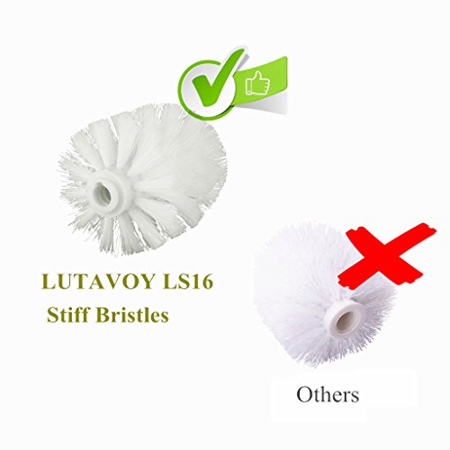 LUTAVOY Toilet Brush Head 2 Packs LS16 Toilet Brushes Head Replacement White