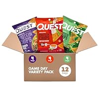Quest Nutrition Game Day Tortilla Style Protein Chips Variety Pack, Buffalo Ranch x4, Salsa Verde x4, Loaded Taco x4, 12 Count
