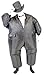 Tuxedo Tux Adult Black Inflatable Chub Suit Costume