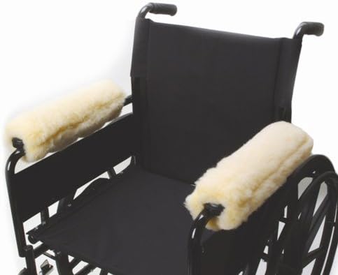 Allman Premium Fleece Wheelchair Arm Cushions 14" (Pair) (Cream)