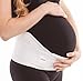GABRIALLA Elastic Pregnancy Belly Band for Pregnant Women, Baby Safe Design, Adjustable & Breathable Maternity Belt, Improve Posture and Relieves Back, Joint, & Hip Strain (MS-96 White, M)