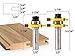 YONICO Tongue and Groove Router Bits Set for 3/4-Inch Stock 1/2-Inch Cutting Depth 1/4-Inch Tongue 2 Bit 1/2-Inch Shank 15221