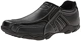 Skechers USA Men's Diameter-Nerves Slip-On Loafer,Black Leather,10 M US