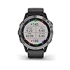 Garmin fenix 6 Solar, Solar-powered Multisport GPS Watch, Advanced Training Features and Data, Silver with Black Band