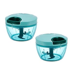 Truvic Plastic Handy Chopper, Vegetable Fruit Nut Onion Chopper, Hand Meat Grinder Mixer Food Processor Slicer Salad…