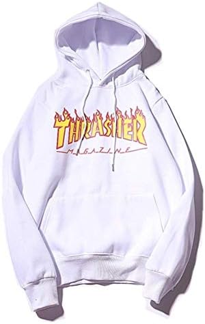 Pingboo 18SS Autumn Street Thrasher t-Shirt Plus Velvet Sweater Men Women Couple Hoodies