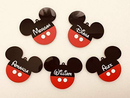Personalised Mickey Minnie Mouse Name Ornaments Handmade Custom