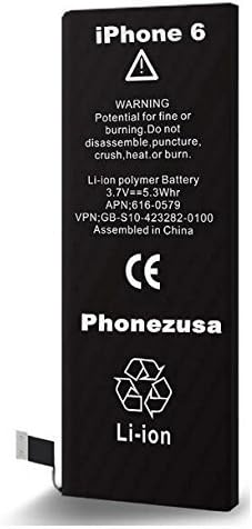 PHONEZUSA Battery Model iP6 - Replacement Kit - New 1810 mAh 0 Cycle Battery