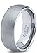 Charming Jewelers Tungsten Wedding Band Ring 7mm Men Women Comfort Fit Grey Dome Brushed Size 9.5