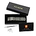 ZEIGER Men B011 Replacement Metal Waist Watch Band (Stainless Black 22mm)