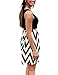 OURS Women's Scoop-Neck Stripes Sleeveless Short Fit-and-Flare Dress, Black, Medium