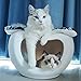 NAMBM Multi-Function Pet Cat Bed Kitty Warm House Cool Stool Chair Sturdy Durable Furniture Kitten House Beds Large Space Waterproof Pet House, Whitethumb 2